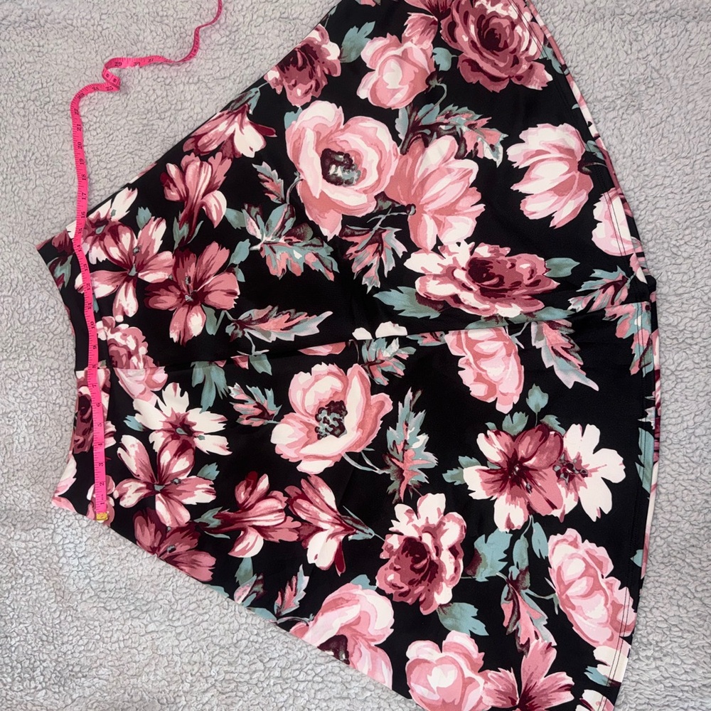 Floral A-Line Skirt in Pink and Black. Like new condition!